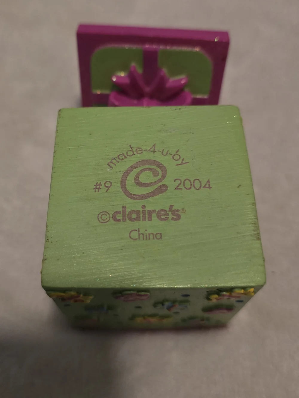 Claire's Pink and Green Gift-Style Jewelry Box